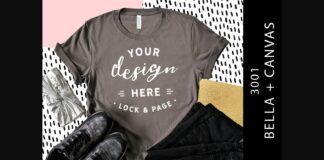 Asphalt Bella Canvas 3001 Mockup T Shirt Poster 1