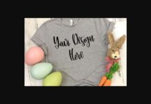 Athletic Heather Easter Styled T-Shirt Mockup Photo Poster 1