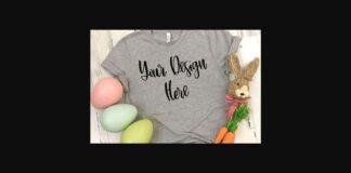 Athletic Heather Easter Styled T-Shirt Mockup Photo Poster 1