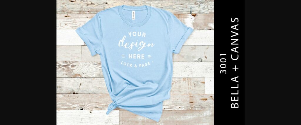 Baby Blue Bella Canvas 3001 Tee Mockup Poster 1