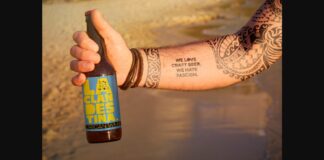 Beach Beer Tattoo Style Mockup Poster 1