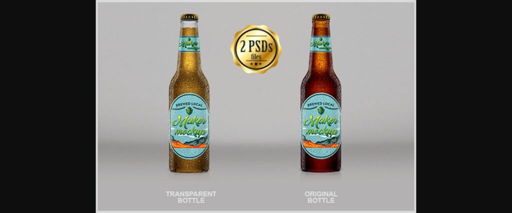 Beer Bottle Mockup Poster 2