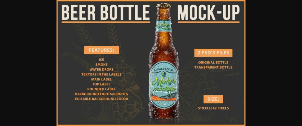 Beer Bottle Mockup Poster 3