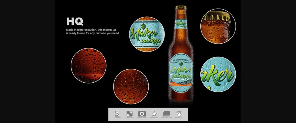 Beer Bottle Mockup Poster 5