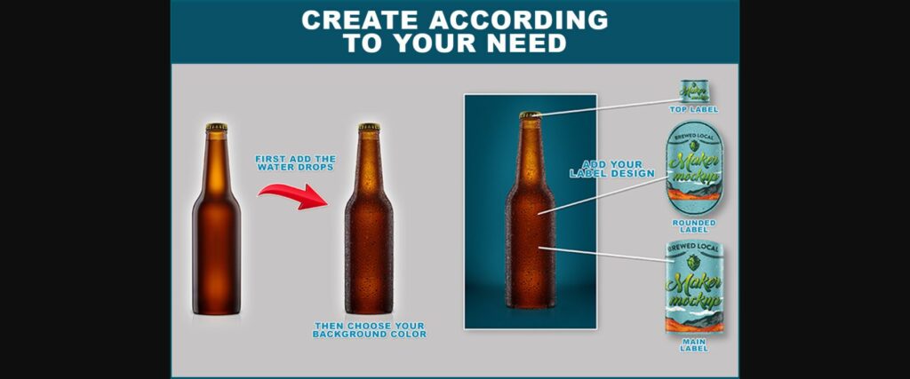 Beer Bottle Mockup Poster 7