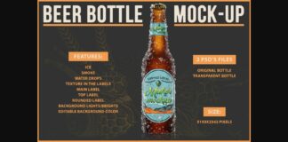 Beer Bottle Mockup Poster 1