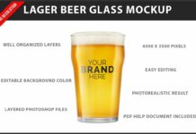 Beer Glass Mockup Poster 1