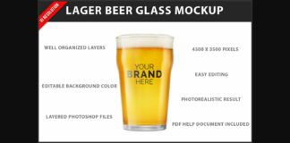 Beer Glass Mockup Poster 1