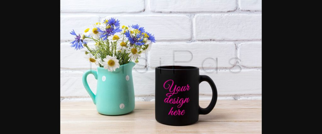 Black Coffee Mug Mockup Poster 4