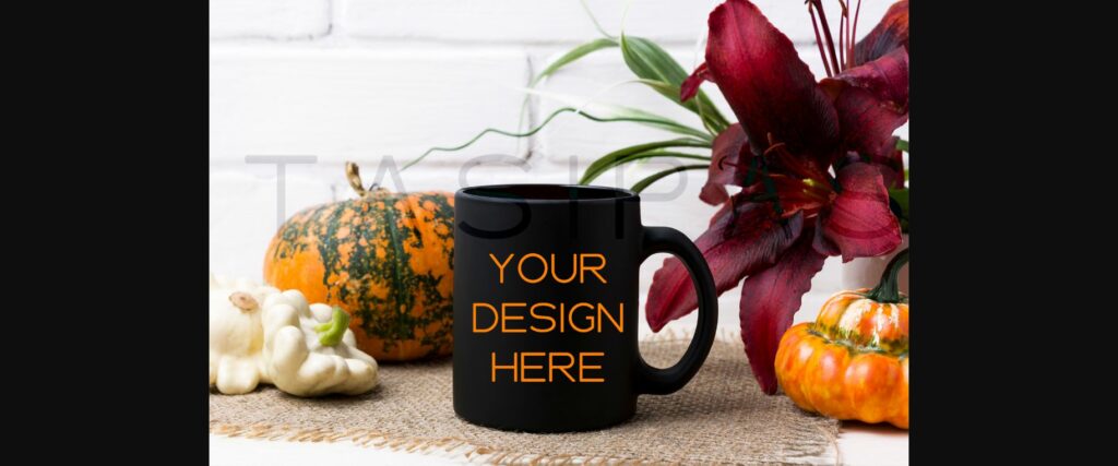 Black Coffee Mug Mockup Poster 1