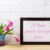 Black Frame Mockup with Pink Tulip