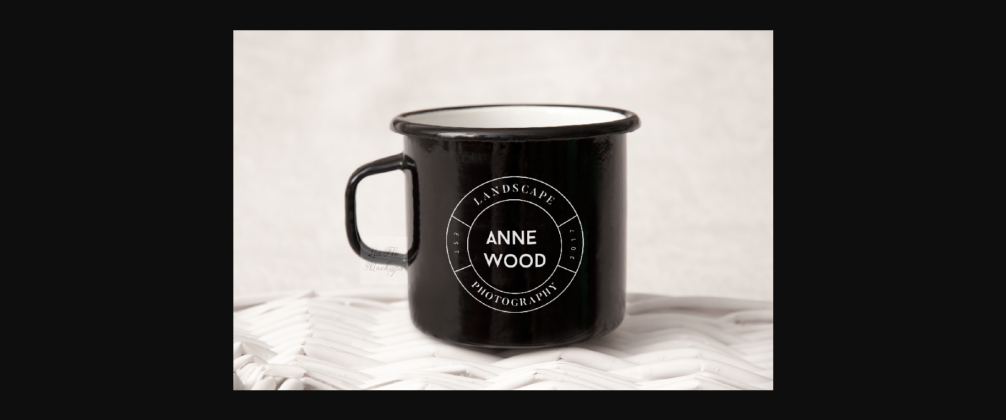 Black Metal Enamel Mug Mockup Poster 4