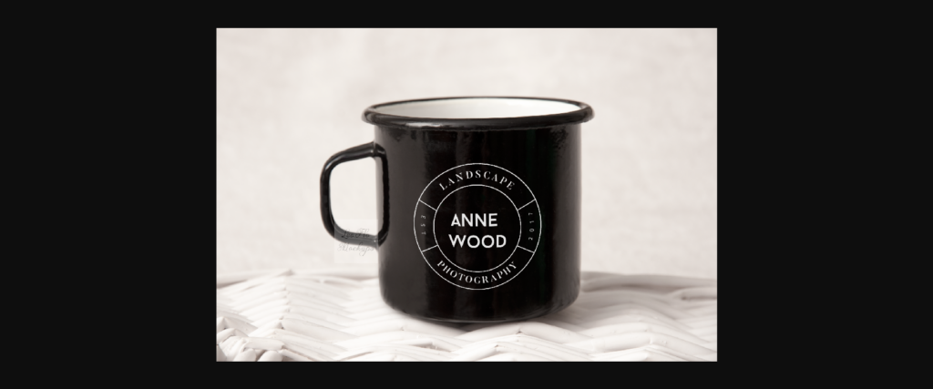 Black Metal Enamel Mug Mockup Poster 2