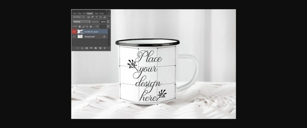 Black Rim Enamel Camp Mug Mockup Poster 4