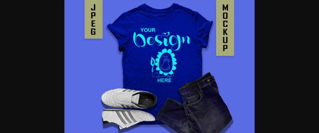 Blue T-shirt Mockup Poster 1