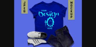 Blue T-shirt Mockup Poster 1