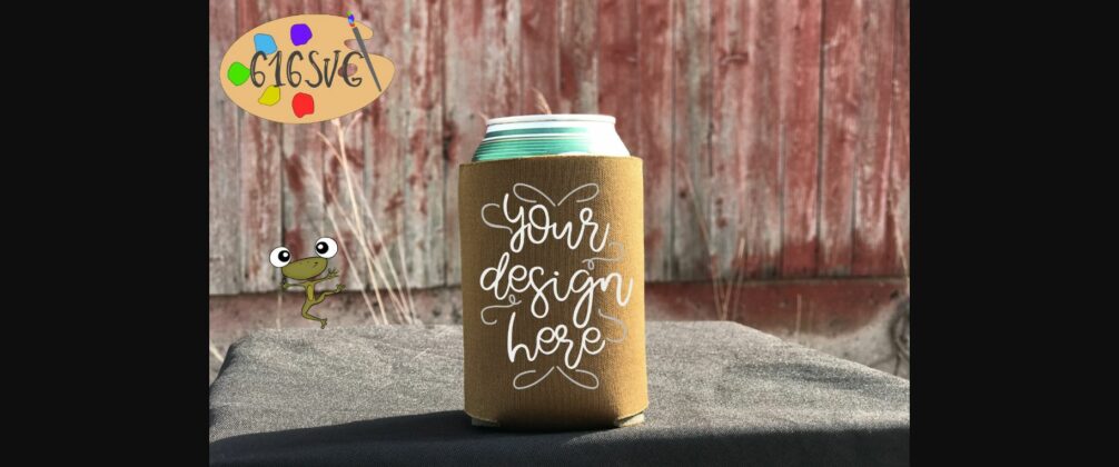 Brown Can Cooler Mockup Poster 4