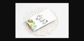 Business Visit Card Feminine Mockup Poster 1