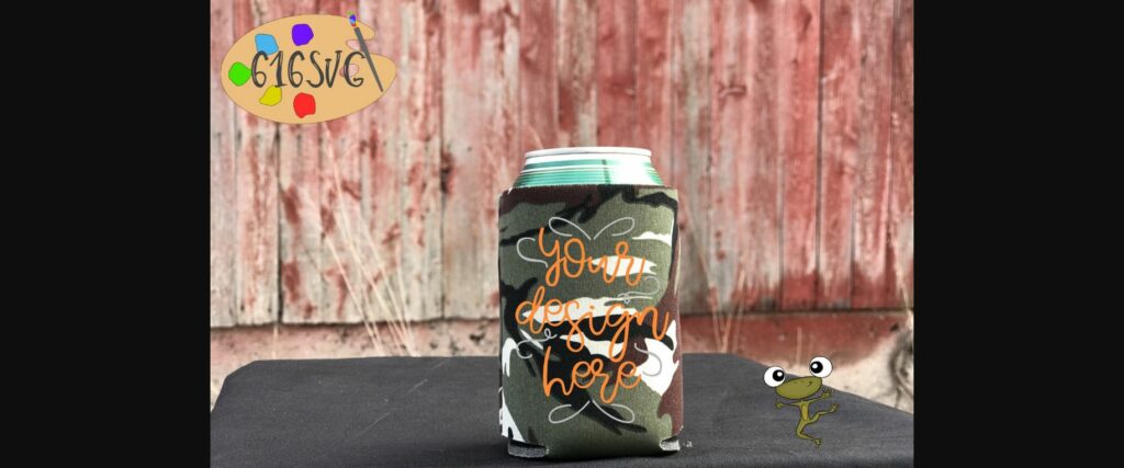 Camo Can Cooler Mockup Poster 4