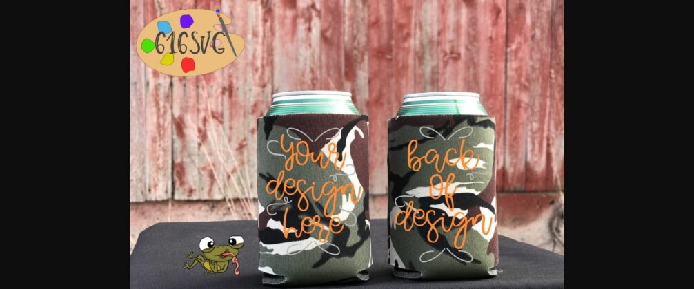 Camo Can Cooler Mockup Poster 1