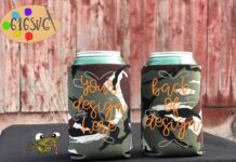 Camo Can Cooler Mockup Poster 1
