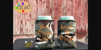 Camo Can Cooler Mockup Poster 1