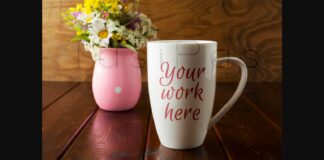 Cappuccino Mug Rustic Poster 1