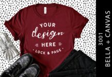 Cardinal Bella Canvas 3001 TShirt Mockup Poster 1