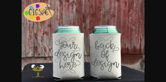 Champagne Can Cooler Mockup Poster 1