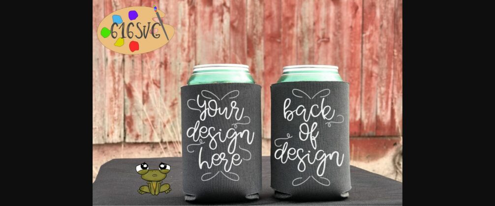 Charcoal Can Cooler Mockup Poster 1