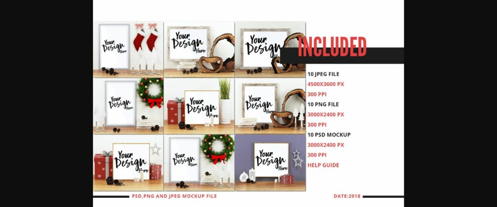 Christmas Frame Mockup Bundle Volume 01 Poster 4