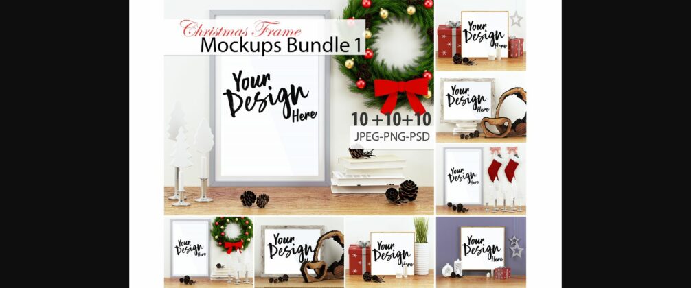 Christmas Frame Mockup Bundle Volume 01 Poster 1