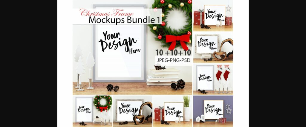 Christmas Frame Mockup Bundle Volume 01 Poster 3