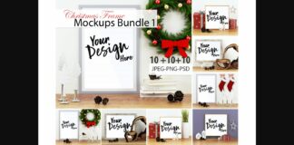 Christmas Frame Mockup Bundle Volume 01 Poster 1