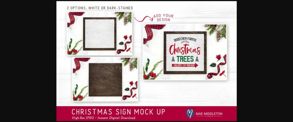 Christmas, Holiday Sign Mock Ups, 2 VERSIONS! Styled Photos Poster 4