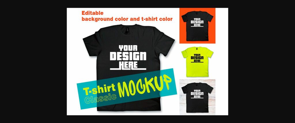 Classic T-shirt Mockup Poster 1