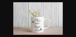 Coffee Mug Mockup Rustic Spring Photo Poster 1