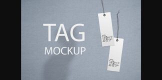 Double Tag Mockup, Thank You Tag Poster 1