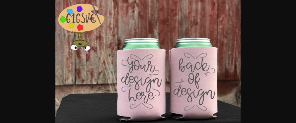 Dusty Rose Can Cooler Mockup Poster 1