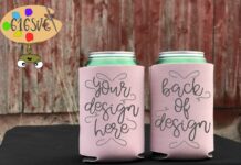 Dusty Rose Can Cooler Mockup Poster 1