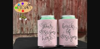 Dusty Rose Can Cooler Mockup Poster 1