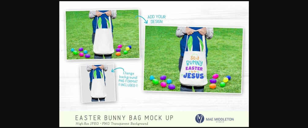 Easter Mock Up - Bunny Bag Poster 4