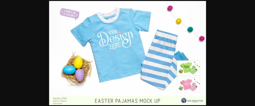Easter Pajamas Mock Up Poster 3