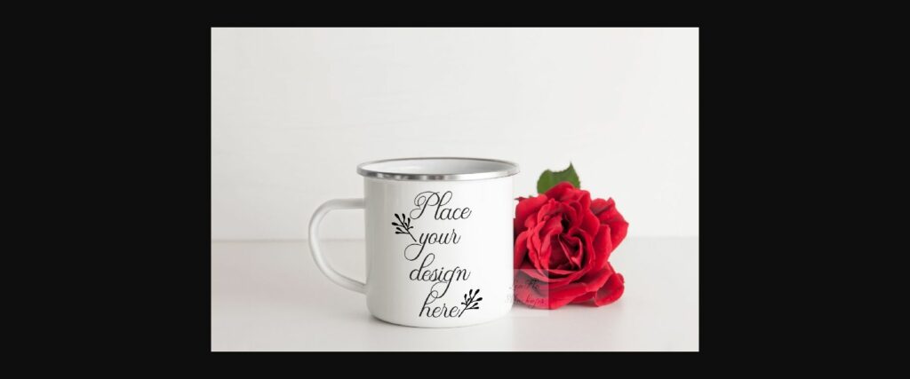 Enamel Romantic Mug Mockup Poster 1