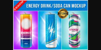 Energy Drink Mockup Poster 1