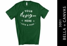 Evergreen Bella Canvas 3001 Mockup Shirt Poster 1