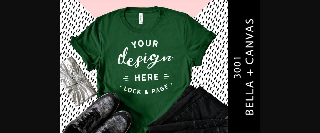 Evergreen Bella Canvas 3001 Tee Mockup Poster 1