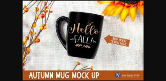 Fall / Autumn / Thanksgiving Black Mug Mock Up - High-res  Poster 1