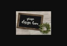 Farmhouse Mock-Up Wood Sign Set Poster 1