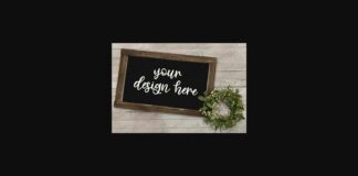 Farmhouse Mock-Up Wood Sign Set Poster 1